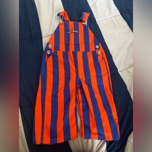 Game Bibs Orange and Blue overalls 12 months